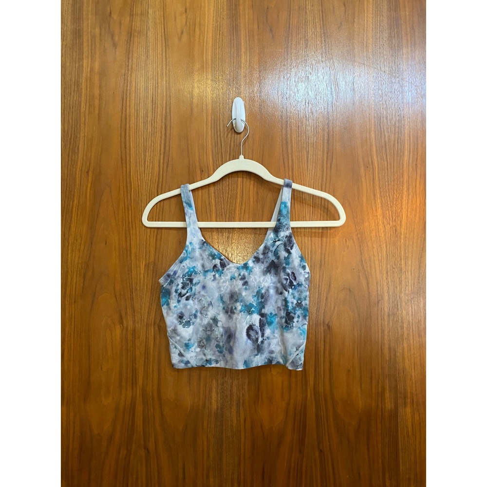 Lululemon Align Tank Top Size 6 Kaleidoscope Floral Multi‎ Blue Grey Nulu Crop